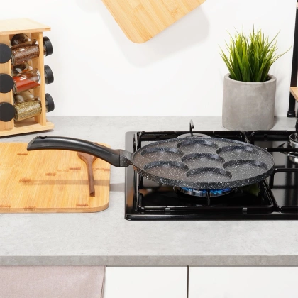 Patelnia do jajek granitowa 7 otworów BASIC LINE 26 cm