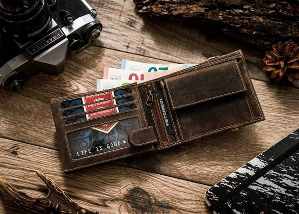 Zestaw prezentowy: skórzany portfel męski i woda toaletowa