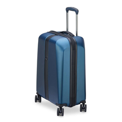 Delsey Promenade Hard mała niebieska walizka kabinowa na kółkach 55 cm