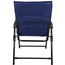 KRZESŁO OGRODOWE SKŁADANE 59X66X46/92CM Z PODUSZKĄ GRANATOWE