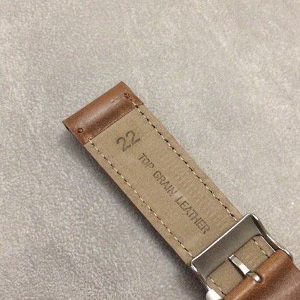 LAVVU Brązowy szyty pasek SPORT z luksusowej skóry Top Grain - 22