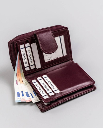 Skórzany portfel damski z systemem rfid protect