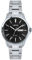 LAVVU Stylowy zegarek TRONES Black 100M