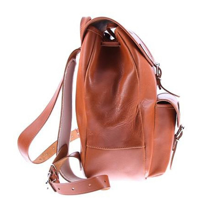 Modny plecak skórzany KEMER VOOC Vintage P1 brąz