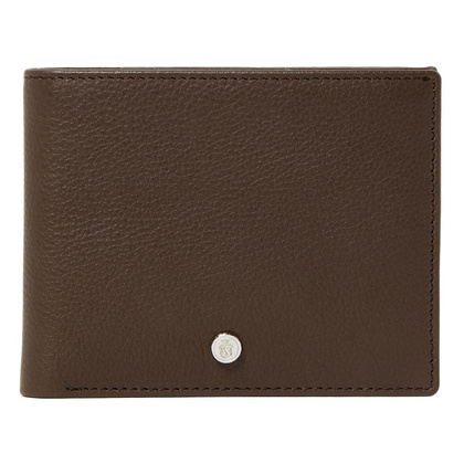 Portfel Button Brown