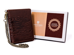 Skórzany portfel męski na zamek