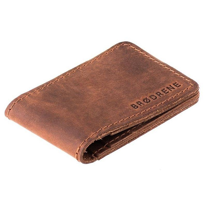 Jasno brązowy cienki portfel slim wallet BRØDRENE SW02 - min. zamówienie 20 / 50 / 100 szt.