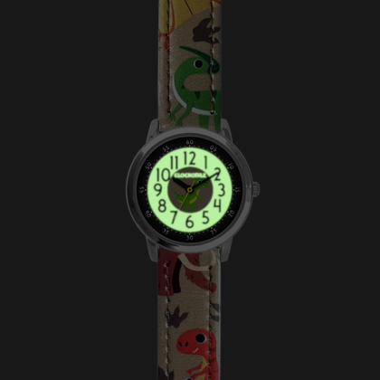 CLOCKODILE Beżowy chłopięcy zegarek dziecięcy DINOZAURY