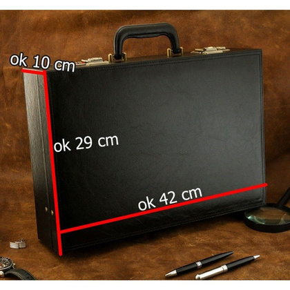 Neseser KEMER A2101MA Czarny - min. zamówienie 20 / 50 / 100 szt.