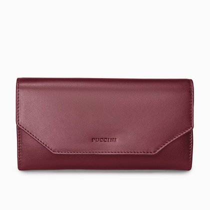 Portfel damski skórzany PUCCINI VULCANO VC92519 3B Bordowy