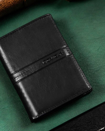 Duzy skorzany portfel meski bez zapiecia