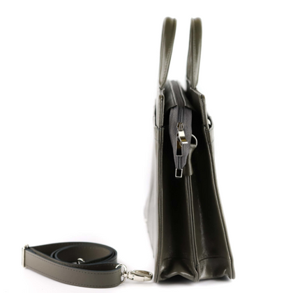 525 Teczka damska suwakowa-2komorowa-szara KEMER