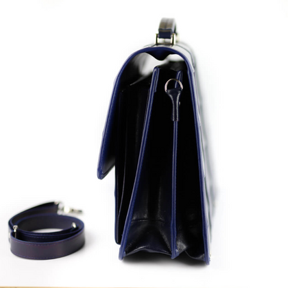 513 Teczka damska pasy-granat KEMER