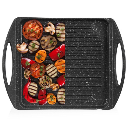 Płyta grillowa granitowa patelnia do grillowania smażenia prostokątna GRANDE 34x26,5 cm