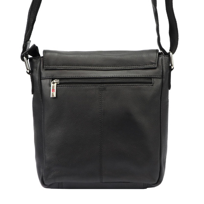 Saszetka męska z naturalnej skóry Albatross BB172D czarny