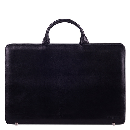 Teczka damska skórzana KEMER T12 Czarna - min. zamówienie 20 / 50 / 100 szt.