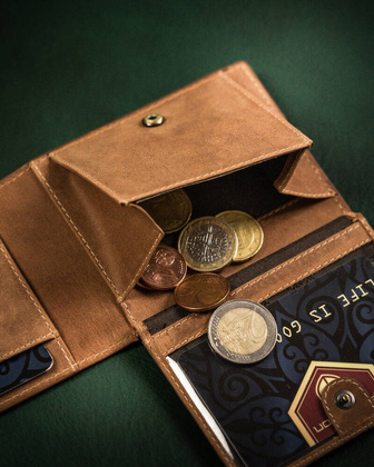 Skorzany portfel meski z klipsem na banknoty