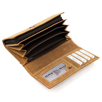 Portfel damski skórzany BLOMST GM196 Zielony