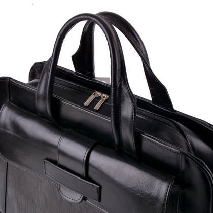 Teczka damska skórzana KEMER 091 Czarna