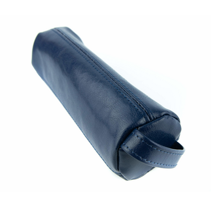 065 Piórnik okrągły na suwak - granat KEMER