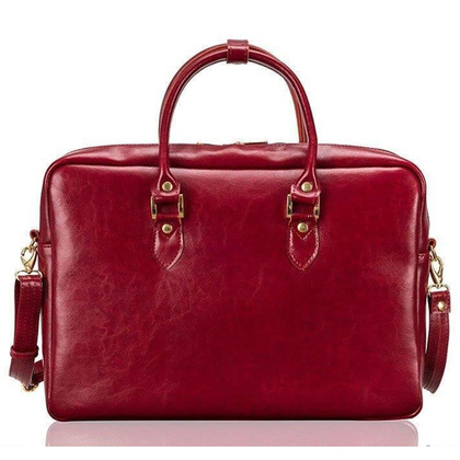 Torba na laptop skórzana damska KEMER SOLIER FL13 RED - min. zamówienie 20 / 50 / 100 szt.