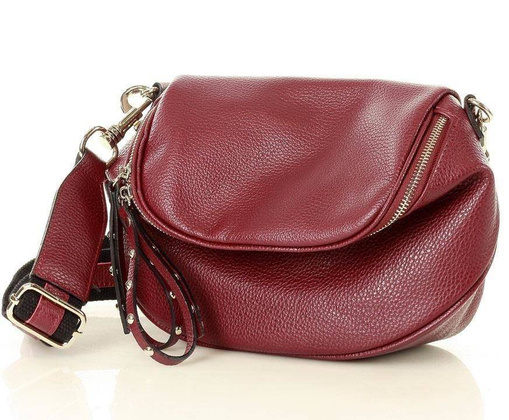 Torebka crossbody sport leather MARCO MAZZINI- bordowy - min. zamówienie 20 / 50 / 100 szt.