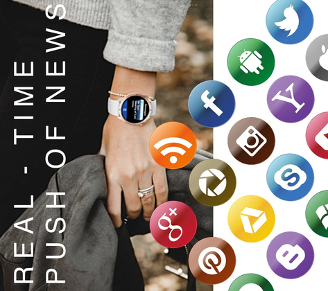 Smartwatch RUBICON RNCF14 Silver/White SMARUB252