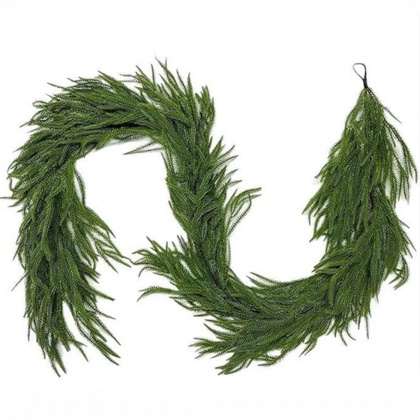 Girlanda świąteczna 180 cm, długa zielona sztuczna choina jak żywa WSN32