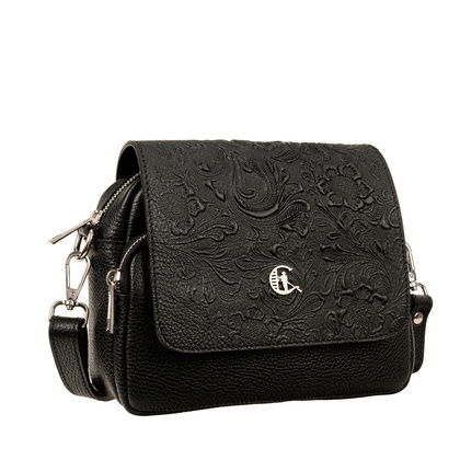 Stylowa listonoszka skórzana Canaletto z klapką z tłoczeniem – elegancja i funkcjonalność TD655s33t4