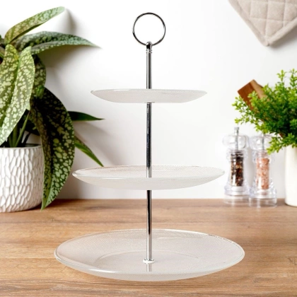 Patera szklana 3-poziomowa 33 cm