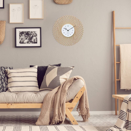 LAVVU Drewniany zegar Sweep CHIC ⌀38cm