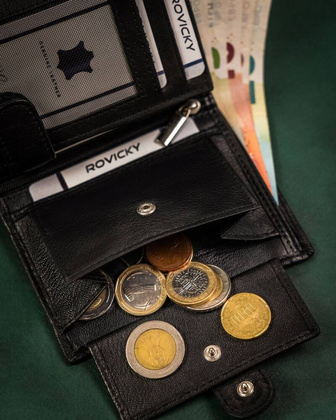 Klasyczny skorzany portfel meski na zatrzask