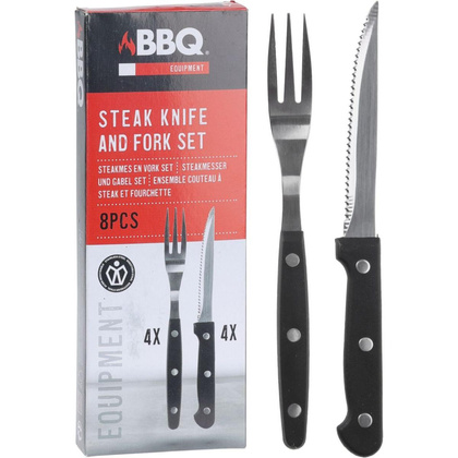 SZTUĆCE NÓŻ I WIDELEC DO STEKÓW 8 ELEMENTÓW