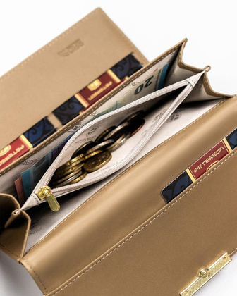 Duży, poziomy portfel damski ze skóry ekologicznej