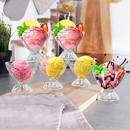 Pucharki do lodów szklane 100 ml 6 szt.