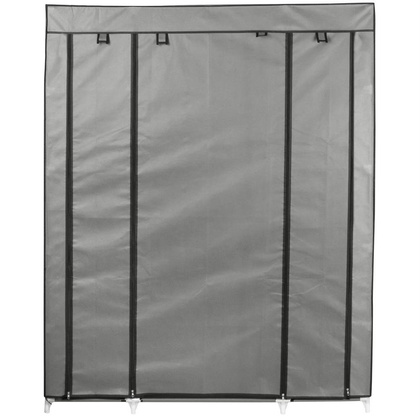 SZAFA TEKSTYLNA GARDEROBA 175x133x43CM JASNO-SZARA PROFIL 16MM