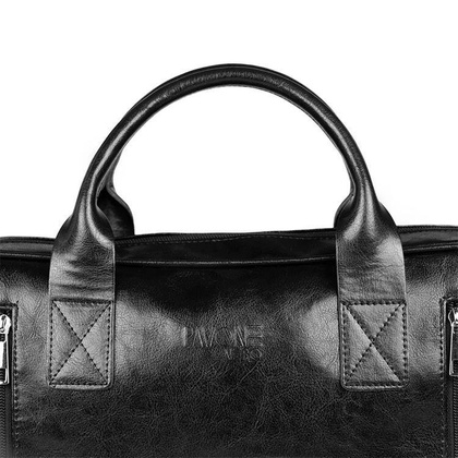 Skórzana torba męska czarna na ramię laptopa 15,6" - Pavone Nero Sorrento 2355 BL