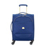 Walizka Delsey Montrouge Mała miękka niebieska walizka kabinowa na kółkach 55 cm