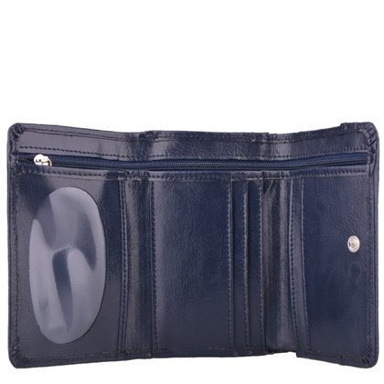 Portfel damski skórzany KEMER P25 Granatowy - min. zamówienie 20 / 50 / 100 szt.