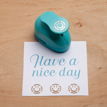 Dziurkacz UPOMINKARNIA Happier Jasnoniebieski