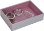 Szkatułka na biżuterię Stackers open classic szaro-różowa