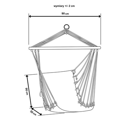Hamak Fotel Brazylijski 90X50Cm Natura Habrowy Z Wszytą Poduszką Royokamp