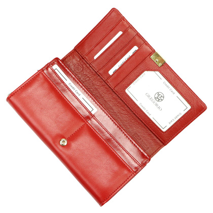 Portfel damski skórzany PELLUCCI AL-106 czerwony