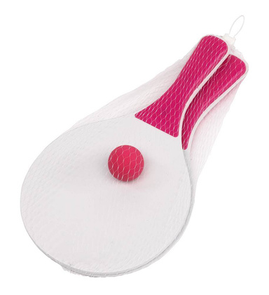 Zestaw plażowy SUMMER FEELING, biały, różowy