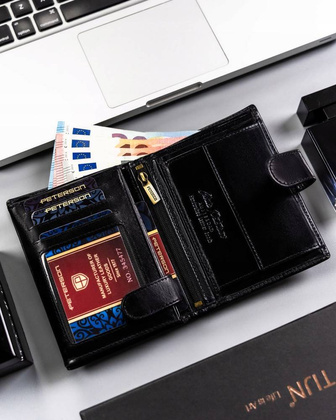 Duzy portfel meski ze skory naturalnej