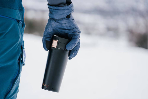 Kubek termiczny 400ml FUORI czarny Rose Gold 28036