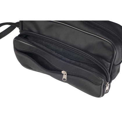 Saszetka skórzana KEMER 023 Czarna - min. zamówienie 20 / 50 / 100 szt.