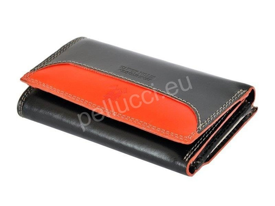 Portfel damski skórzany PELLUCCI Polo Club 8 PL10 Czerwony