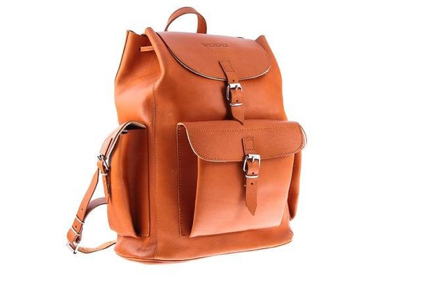 Ogromny plecak skórzany KEMER VOOC Vintage P40 koniak