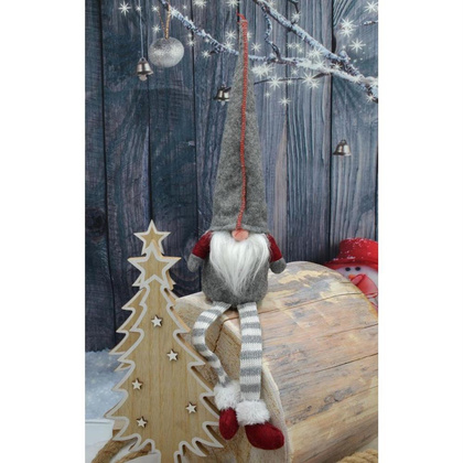 Skrzat dekoracyjny 30+15 cm - szary